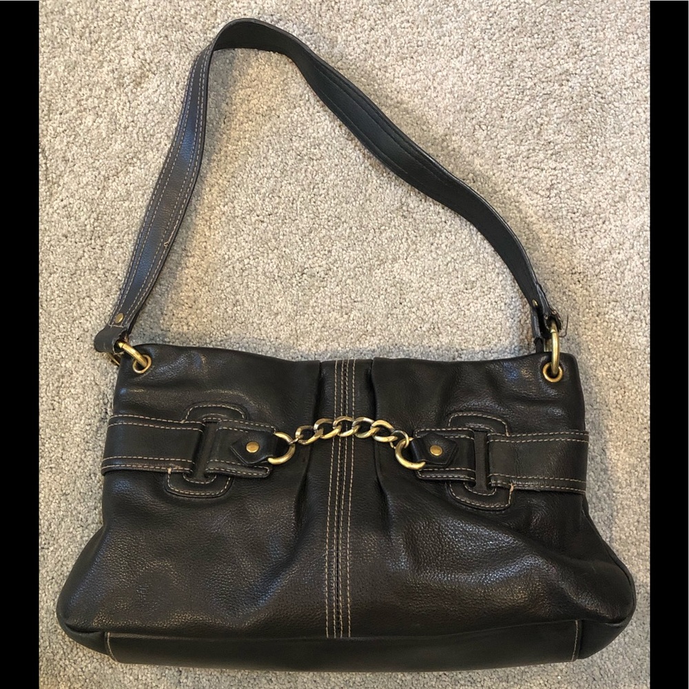 Ann Klein leather handbag with vinyl trim